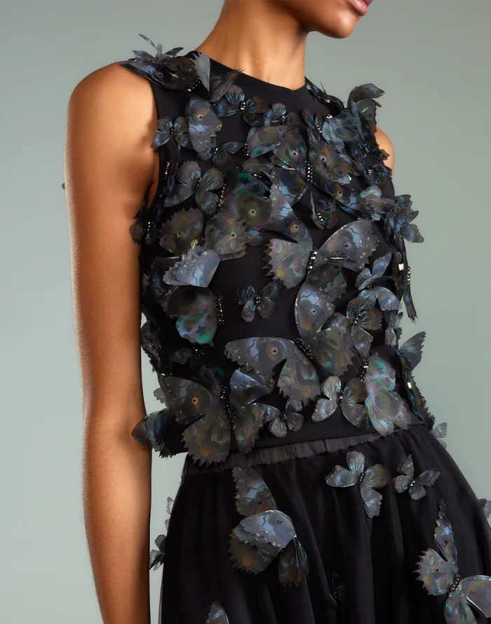 Tops Women Cynthia Rowley Butterfly Applique Top