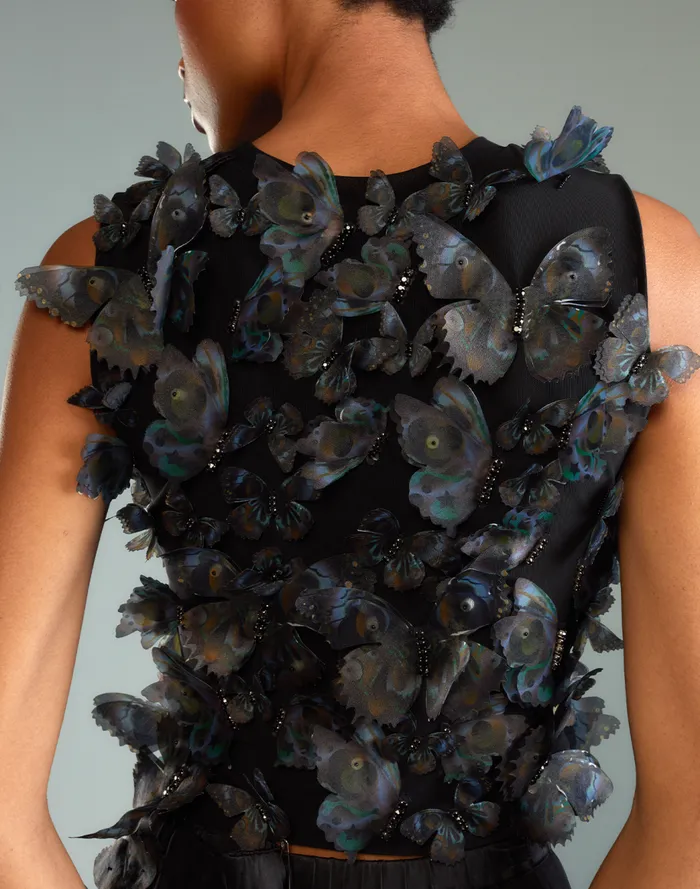 Tops Women Cynthia Rowley Butterfly Applique Top