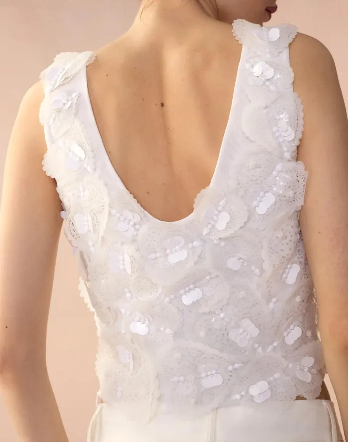 Tops Women Cynthia Rowley Elle Embellished Hearts Top