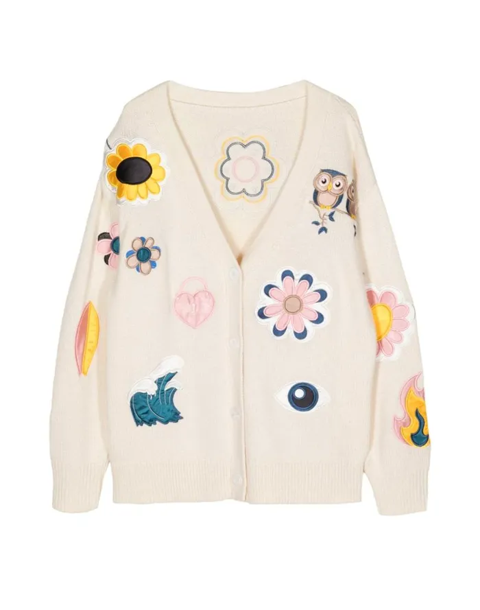 Tops Women Cynthia Rowley Playful Patchwork Cardigan
