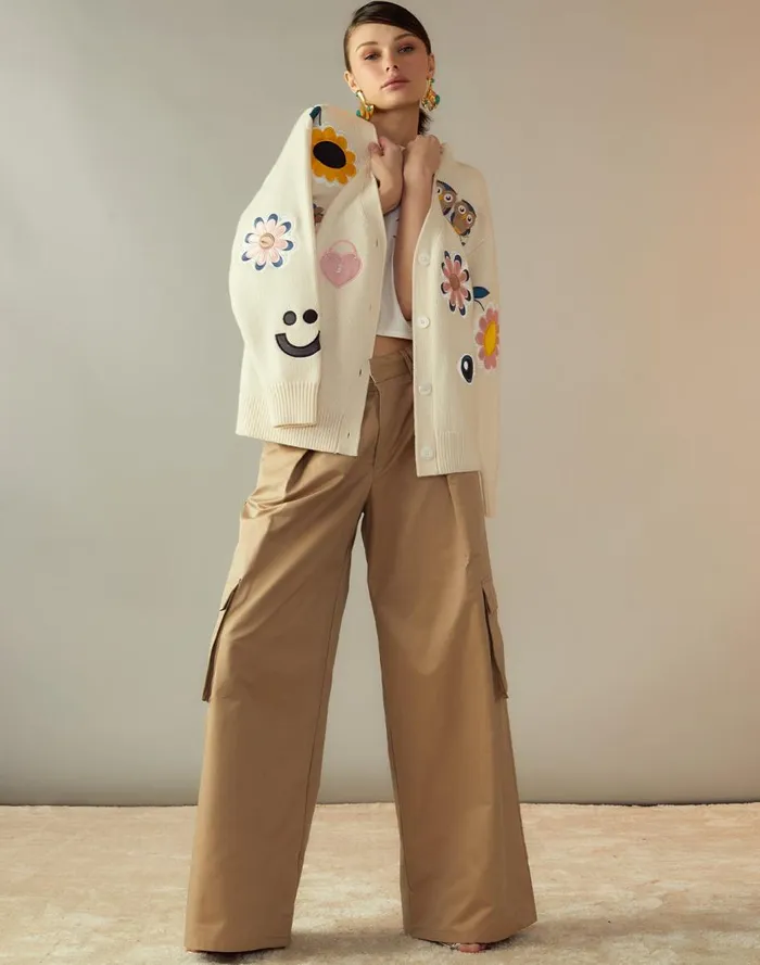 Tops Women Cynthia Rowley Playful Patchwork Cardigan