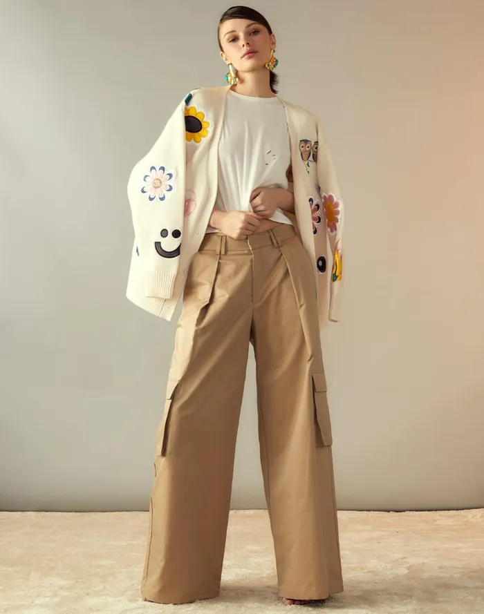 Tops Women Cynthia Rowley Playful Patchwork Cardigan