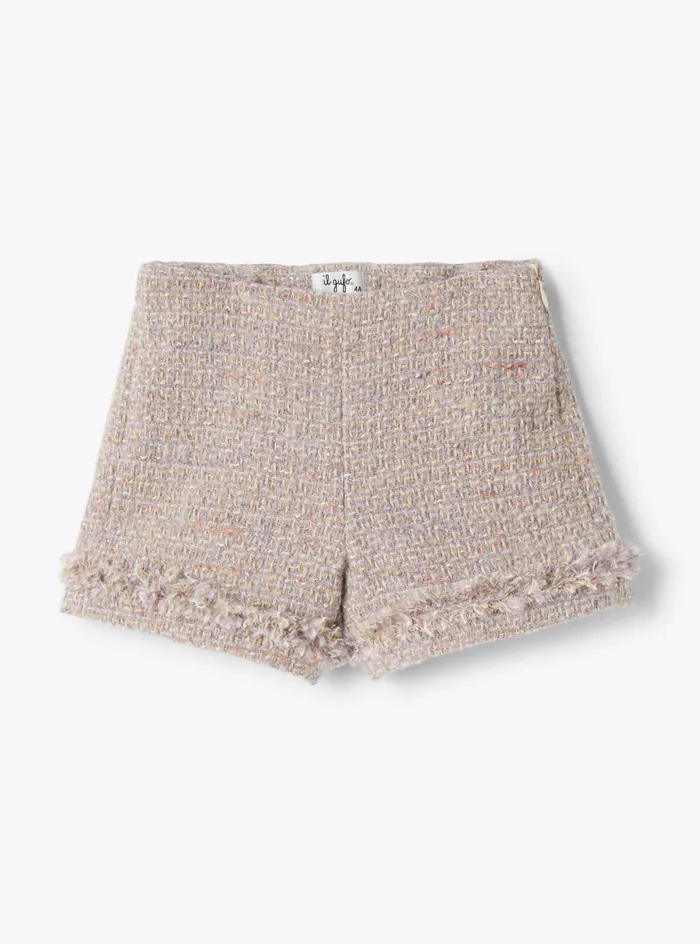 Trousers And Leggings Girl 216 Il Gufo Tweed Shorts
