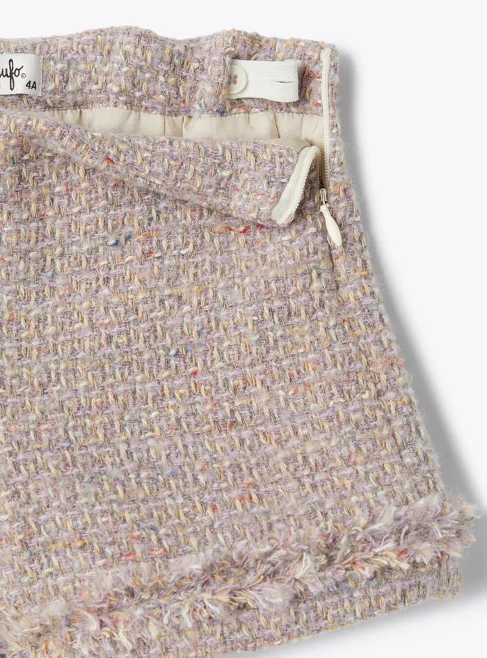 Trousers And Leggings Girl 216 Il Gufo Tweed Shorts
