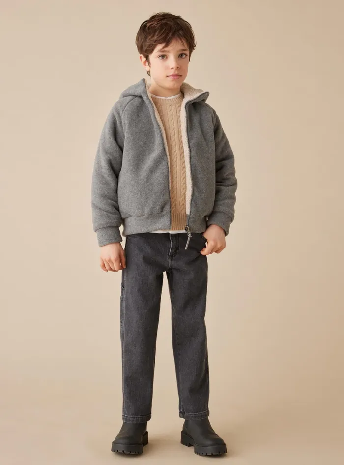 Trousers Boy 216 Il Gufo Denim Workwear Pants