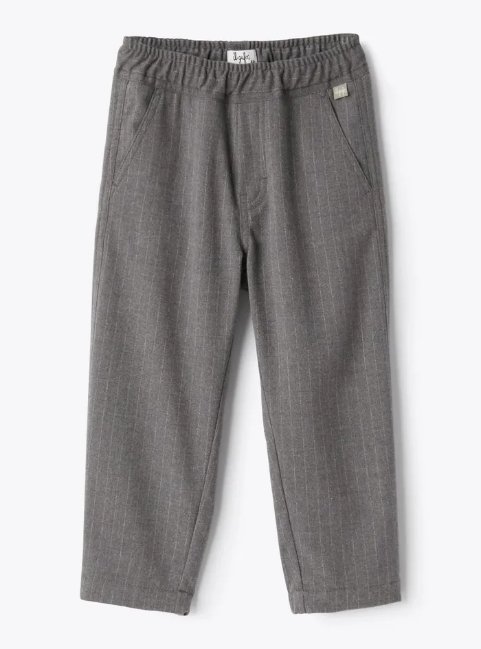 Trousers Boy 216 Il Gufo Gessato Trousers In Technowool