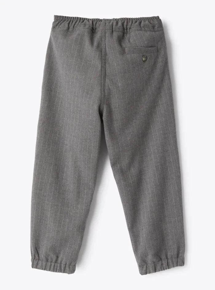 Trousers Boy 216 Il Gufo Gessato Trousers In Technowool