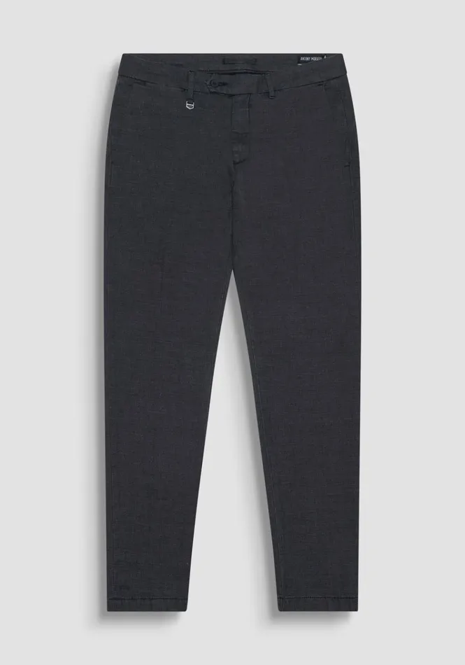 Trousers Men Antony Morato Bryan Skinny Fit Trousers In Black Stretch Cotton Blend Black Trousers Men Antony Morato Bryan Skinny Fit Trousers In Black Stretch Cotton Blend Black