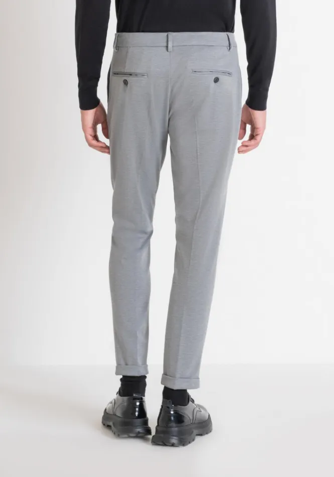 Trousers Men Antony Morato Super Skinny Fit 034Ashe034 Trousers In Jersey Fabric Ash Grey