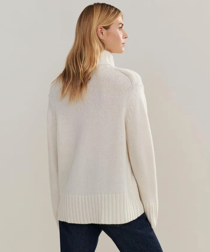 Turtlenecks Women Jenni Kayne Cashmere Jet Turtleneck Ivory