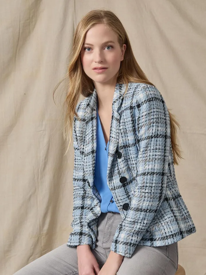 Tweed Faux DoubleBreasted Jacket Women Jones New York Suiting Tweed Faux DoubleBreasted Jacket Women Jones New York Suiting
