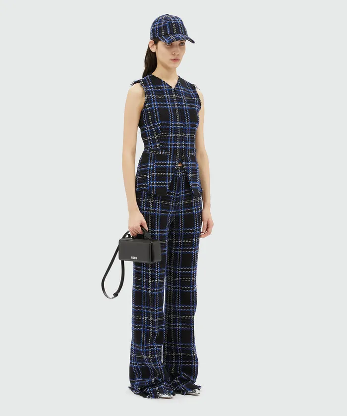 Tweed Maxi Check Pants Women MSGM Pants And Shorts
