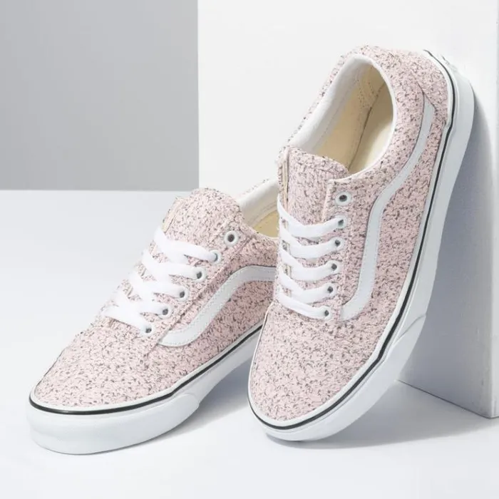 Vans Boucle Old Skool Pink SpeckleTrue White Womens Classics Shoes Vans Boucle Old Skool Pink SpeckleTrue White Womens Classics Shoes