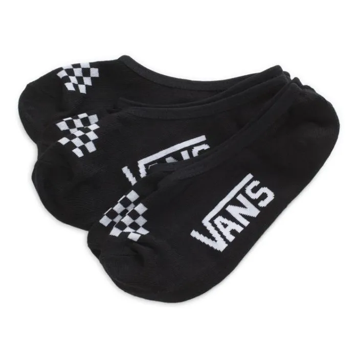 Vans Canoodle Super No Show Socks 3 Pair Pack Black White Womens Socks