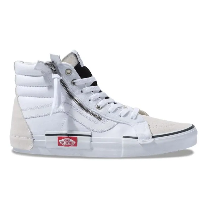 Vans Checkerboard Sk8Hi Reissue Cap True WhiteBlack Womens Classics Shoes Vans Checkerboard Sk8Hi Reissue Cap True WhiteBlack Womens Classics Shoes