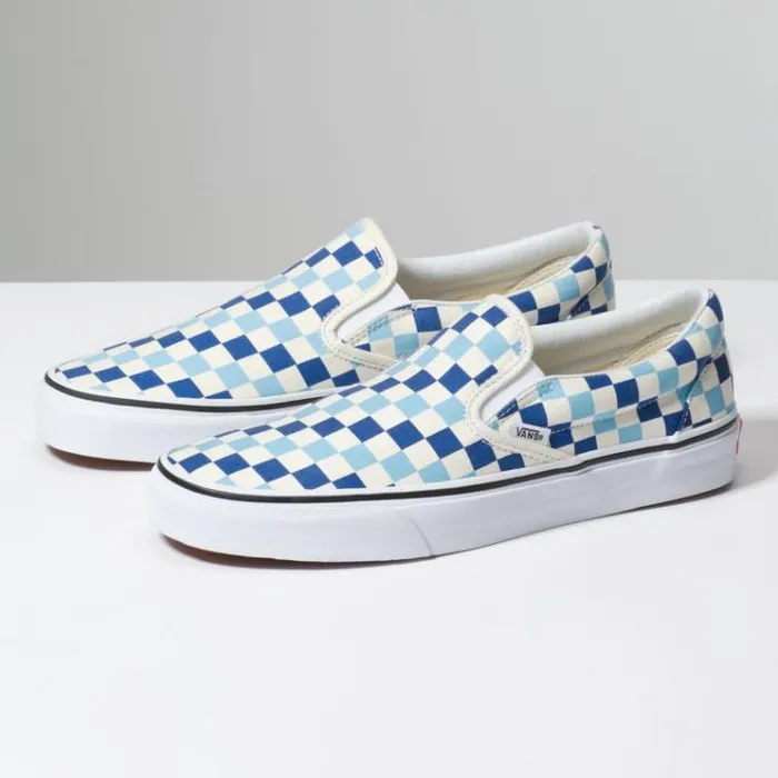 Vans Checkerboard SlipOn Blue TopazBlue MensWomens Classics Shoes