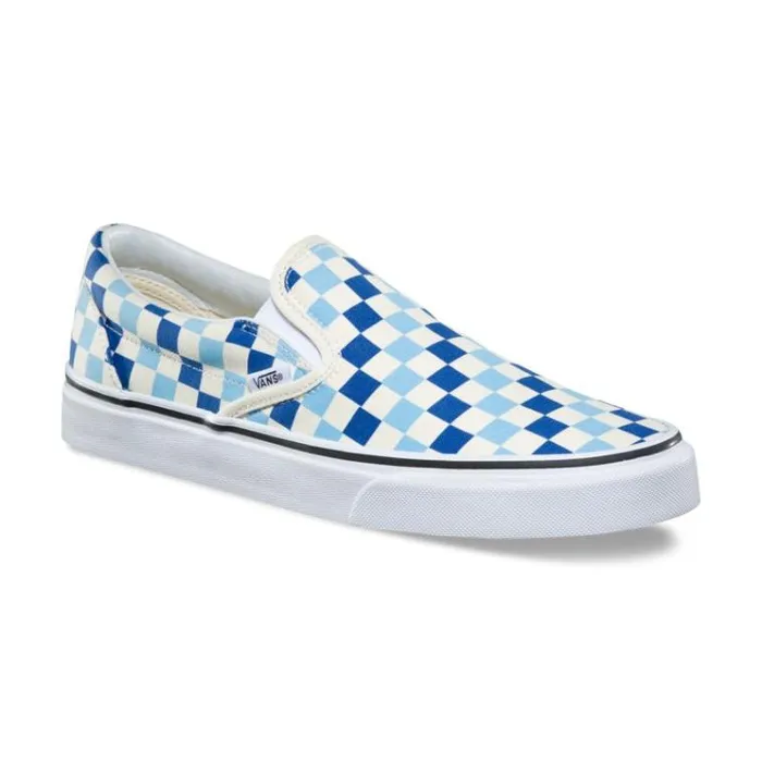 Vans Checkerboard SlipOn Blue TopazBlue MensWomens Classics Shoes Vans Checkerboard SlipOn Blue TopazBlue MensWomens Classics Shoes