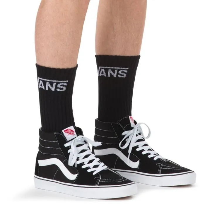 Vans Classic Crew Socks 3 Pack BLACK Mens Socks