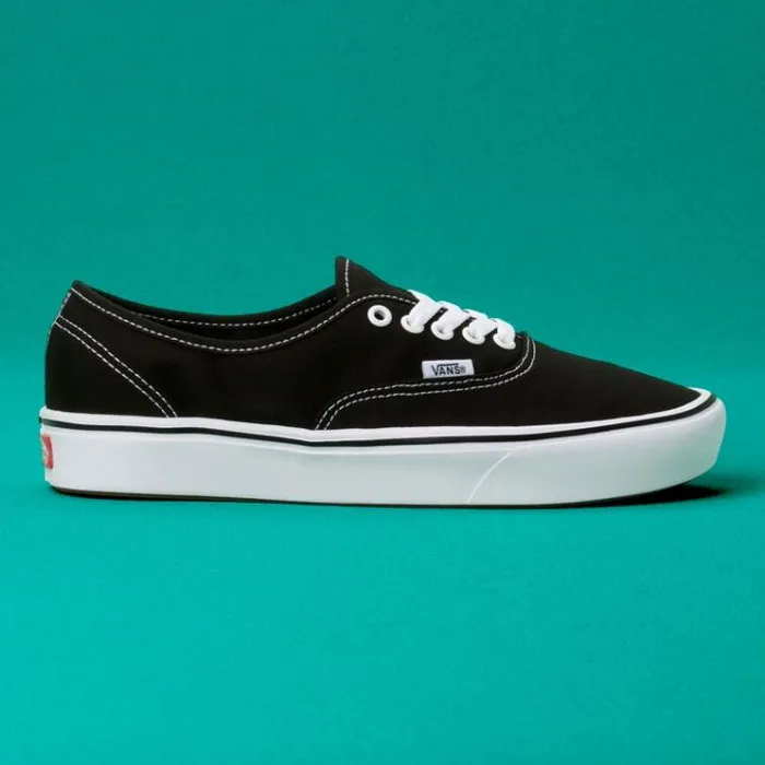 Vans ComfyCush Authentic BlackTrue White Mens Classics Shoes