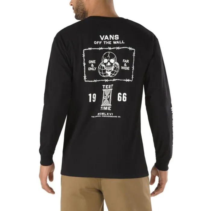 Vans Far And Wide Long Sleeve TShirt Black Mens TShirts and Tanks
