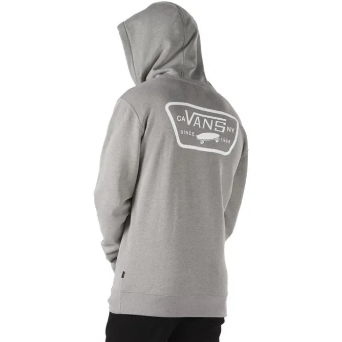 Vans Full Patched Pullover Hoodie Cement Heather Mens Hoodies and Jackets Vans Full Patched Pullover Hoodie Cement Heather Mens Hoodies and Jackets