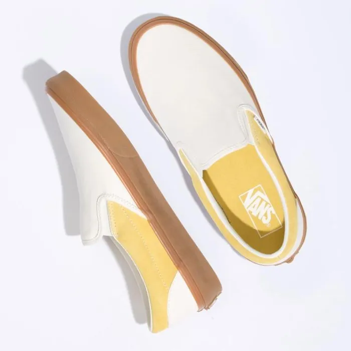 Vans Gum Classic SlipOn MarshmallowCream Gold MensWomens Classics Shoes Vans Gum Classic SlipOn MarshmallowCream Gold MensWomens Classics Shoes