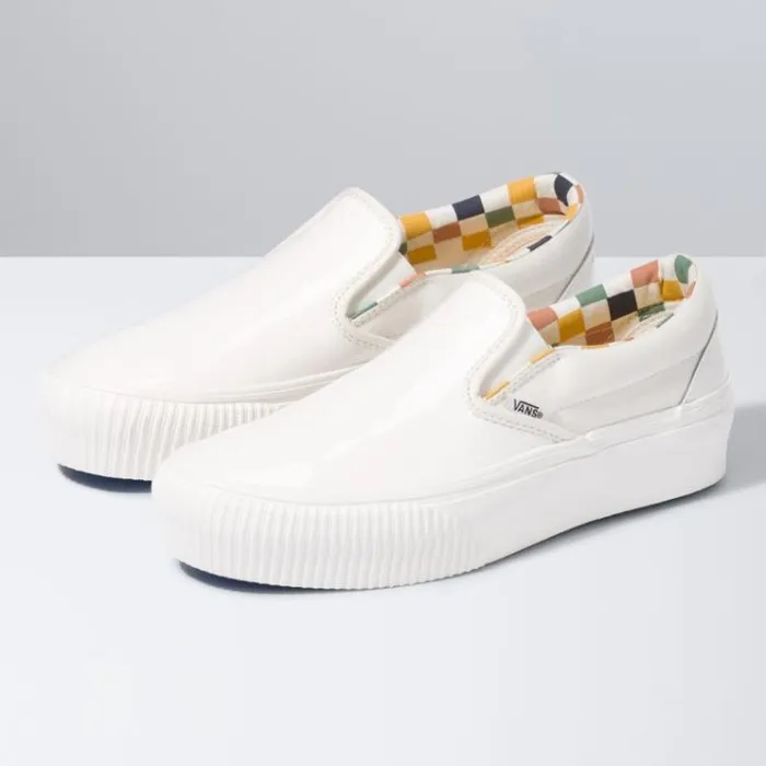 Vans Karina Rozunko SlipOn Platform SF PatentMarshmallow Womens Surf Vibes