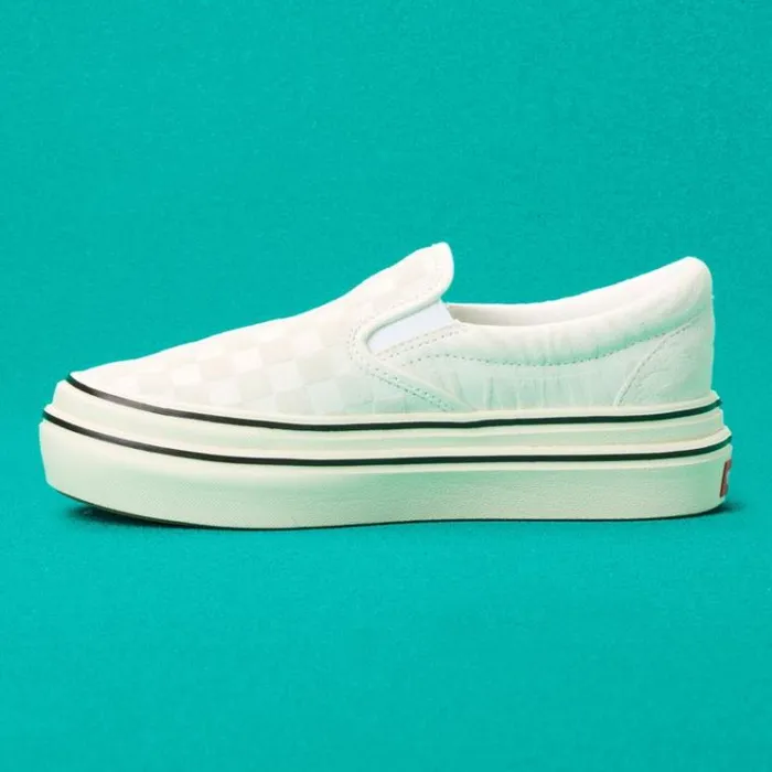 Vans Mixed Media Super ComfyCush SlipOn Antique WhiteBlack Womens Classics Shoes Vans Mixed Media Super ComfyCush SlipOn Antique WhiteBlack Womens Classics Shoes