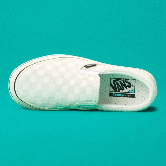 Vans Mixed Media Super ComfyCush SlipOn Antique WhiteBlack Womens Classics Shoes Vans Mixed Media Super ComfyCush SlipOn Antique WhiteBlack Womens Classics Shoes