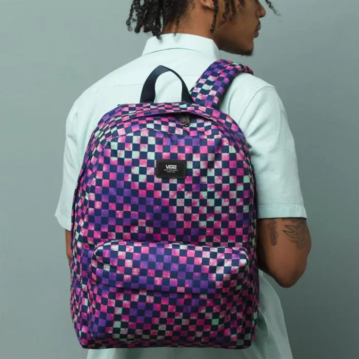 Vans Old Skool Checkerboard Backpack Tie Dye Check MensWomens Backpacks and Bags