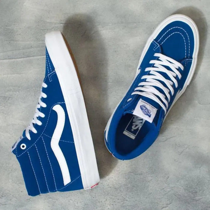 Vans Sk8Hi Pro True BlueTrue White Mens Pro Skate Vans Sk8Hi Pro True BlueTrue White Mens Pro Skate