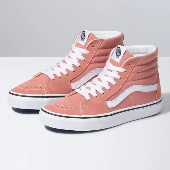 Vans Sk8Hi Rose DawnTrue White MensWomens Classics Shoes