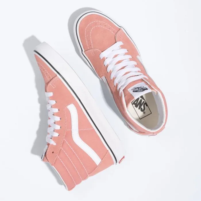 Vans Sk8Hi Rose DawnTrue White MensWomens Classics Shoes Vans Sk8Hi Rose DawnTrue White MensWomens Classics Shoes