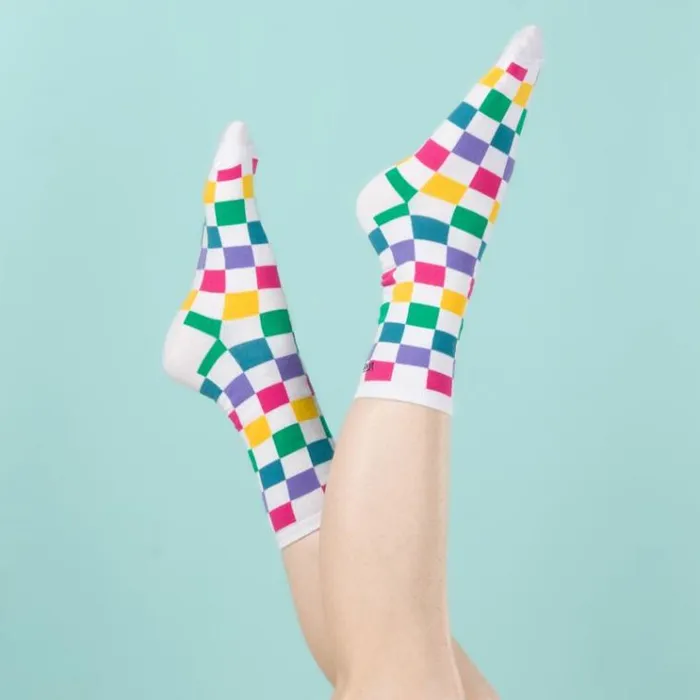 Vans Ticker Sock Checker Block Womens Socks