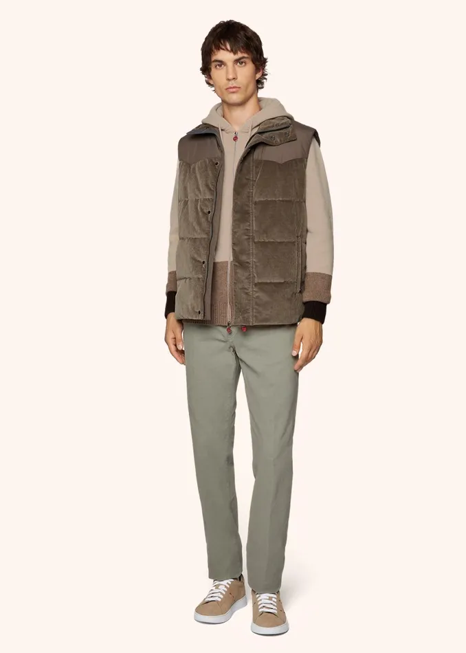 VELVET SLEEVELESS DOWN JACKET Men Kiton Outerwear VELVET SLEEVELESS DOWN JACKET Men Kiton Outerwear