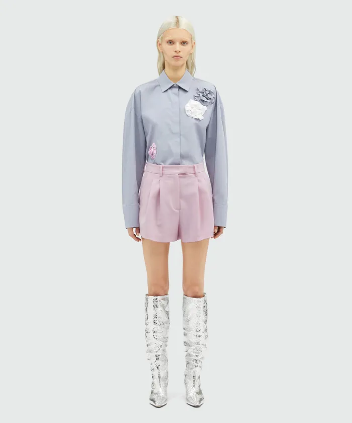 Virgin Wool Shorts Women MSGM Pants And Shorts