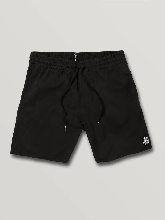 Volcom Boardshorts and Trunks Lido Solid Trunks 8211 Black Black 8211 Mens