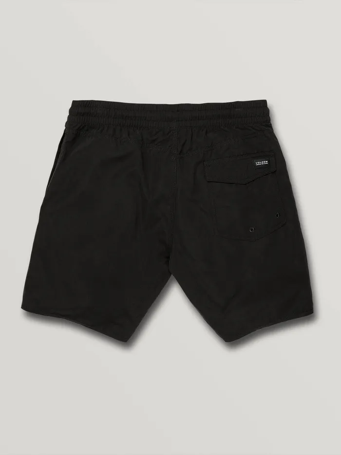 Volcom Boardshorts and Trunks Lido Solid Trunks 8211 Black Black 8211 Mens