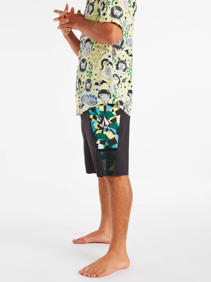 Volcom Boardshorts and Trunks Surf Vitals Jack Robinson ModTech Trunks 8211 Black Black 8211 Mens