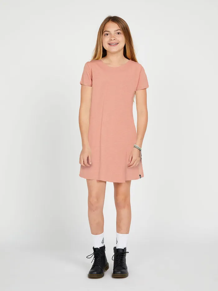 Volcom Dresses Girls High Wired Dress 8211 Light Mauve Light Mauve 8211 Girls