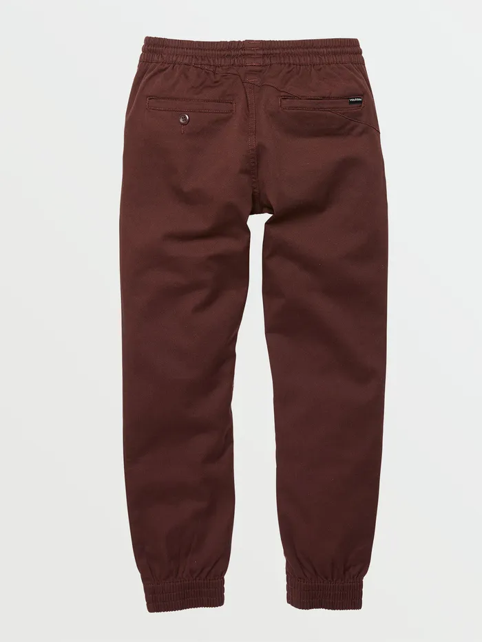 Volcom Pants Big Boys Frickin Slim Jogger Pants 8211 Plum Plum 8211 Boys