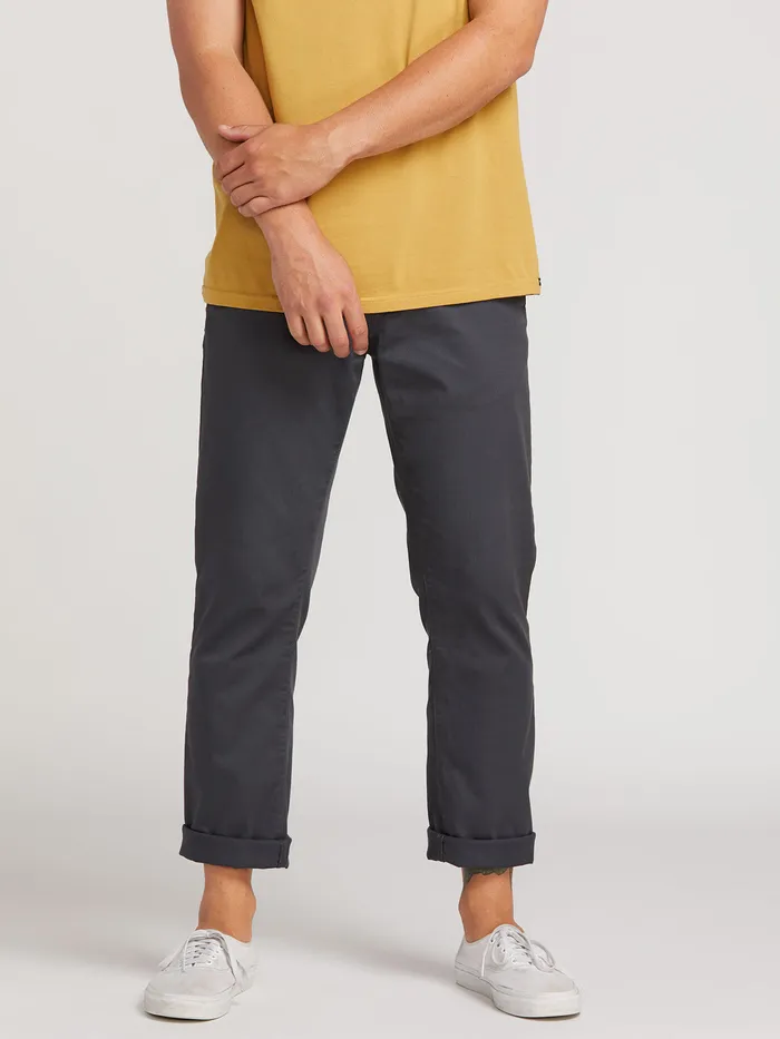 Volcom Pants Frickin Modern Stretch Chino Pants 8211 Charcoal Charcoal 8211 Mens