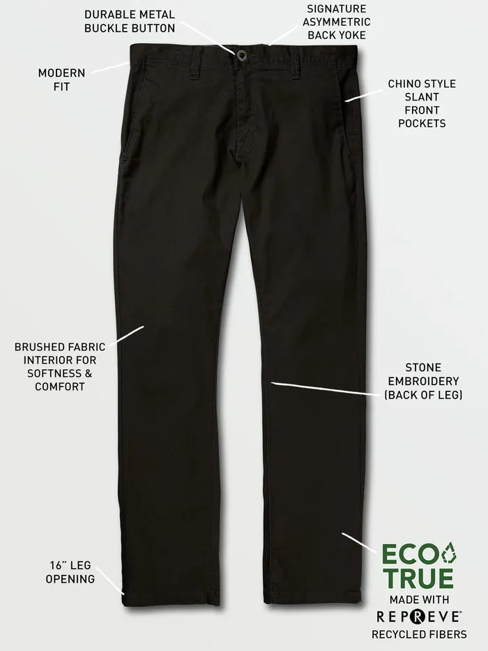 Volcom Pants Frickin Modern Stretch Pants 8211 Black Black 8211 Mens