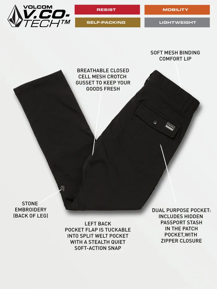 Volcom Pants Stone Trail Master Pants 8211 Black Black 8211 Mens