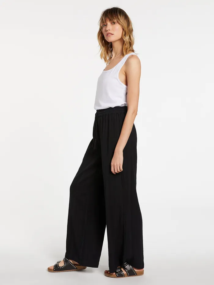 Volcom Pants Sun Spent Wide Leg Beach Pant 8211 Black Black 8211 Womens