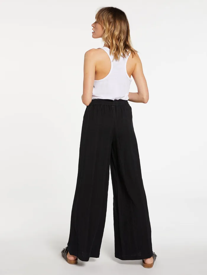 Volcom Pants Sun Spent Wide Leg Beach Pant 8211 Black Black 8211 Womens