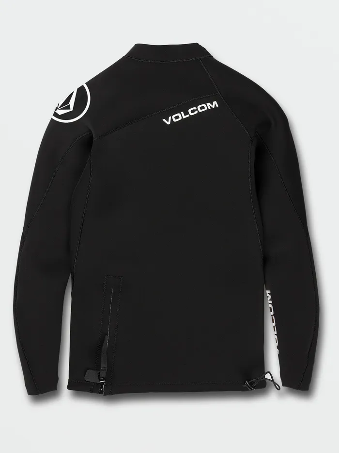 Volcom Rashguards 2mm Jacket UPF 50 Long Sleeve Rashguard Jacket 8211 Black Black 8211 Mens