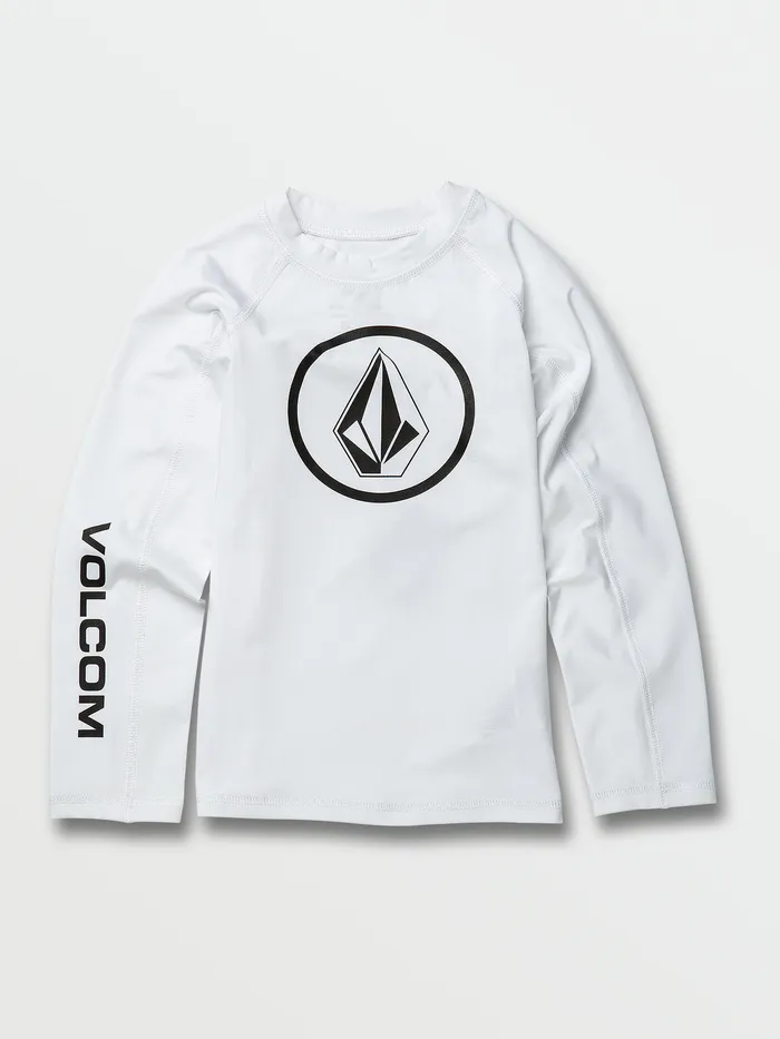 Volcom Rashguards Little Boys Lido Solid Long Sleeve UPF 50 Rashguard 8211 White White 8211 Boys Volcom Rashguards Little Boys Lido Solid Long Sleeve UPF 50 Rashguard 8211 White White 8211 Boys