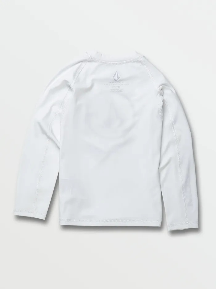 Volcom Rashguards Little Boys Lido Solid Long Sleeve UPF 50 Rashguard 8211 White White 8211 Boys