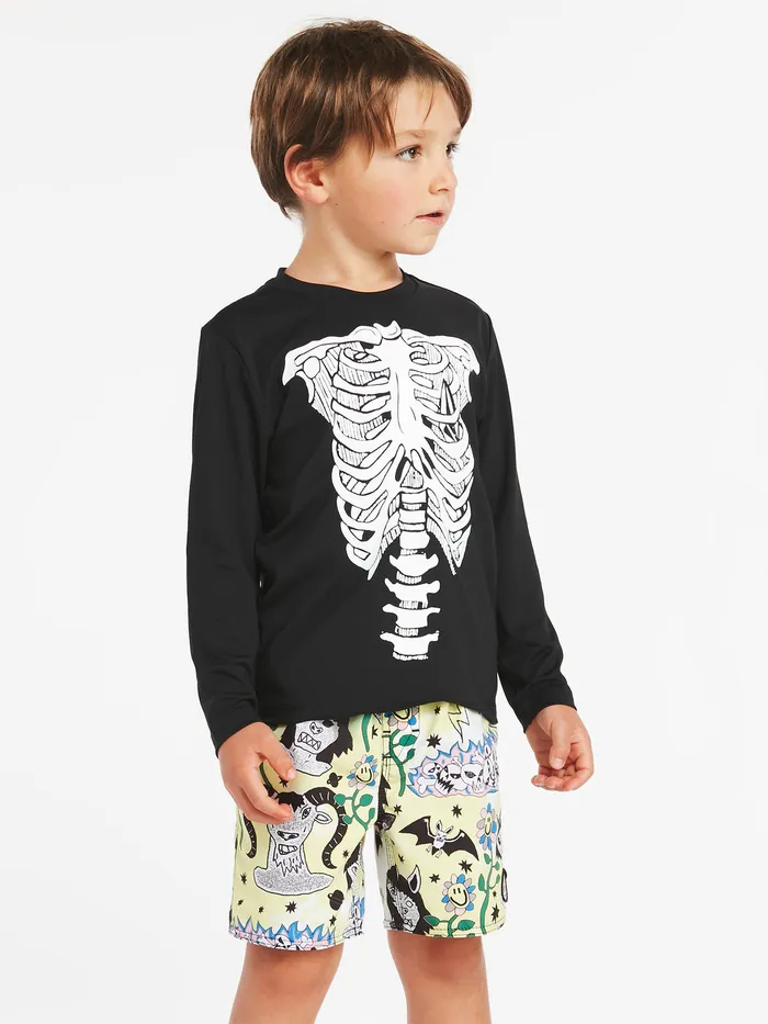 Volcom Rashguards Little Boys Skeleton Long Sleeve UPF 50 Rashguard 8211 Black Black 8211 Boys Volcom Rashguards Little Boys Skeleton Long Sleeve UPF 50 Rashguard 8211 Black Black 8211 Boys